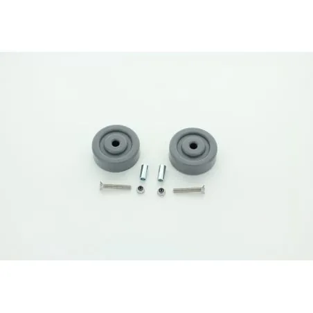 KIT 2 ROULETTES D'APPUI DE SUCEUR + ENTRETOISE POUR AUTOLAVEUSE NILFISK-ALTO