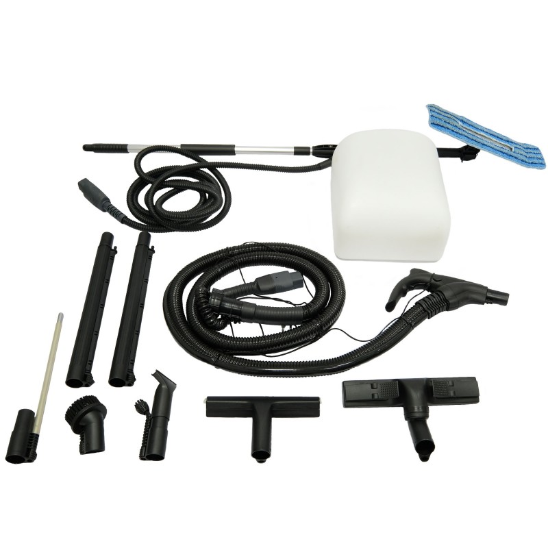 MULTISERVICE VAPEUR EUROSTEAM 230V 3700W 14L COMPLET AVEC BALAI VAPEUR Inclus le bac rangement (ref 00799300) Avec acc